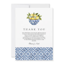 Mediterrane citroen Tegel bedankkaart