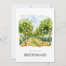 Mediterrane citroen Tegel bruidsmeisje voorstel Ka Save The Date