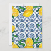 Mediterrane Citroen Tegel Receptie Uitnodiging Kaa (Achterkant)