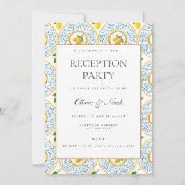 Mediterrane Citroen Tegel Receptie Uitnodiging Kaa