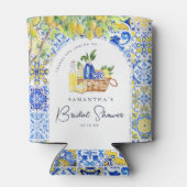 Mediterrane citroen Tegels Vrijgezellenfeest Blikjeskoeler (Achterkant)