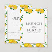 Mediterrane citroen Tegels Vrijgezellenfeest Kaart (Voorkant / Achterkant)