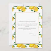 Mediterrane Citroen Verloving Aankondiging Kaart (Achterkant)