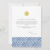 Mediterrane Citroen Verloving Aankondiging Kaart (Achterkant)