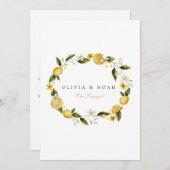 Mediterrane Citroen Verloving Aankondiging Kaart (Voorkant / Achterkant)