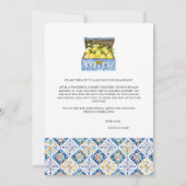 Mediterrane Citroen Verloving Aankondiging Kaart (Achterkant)