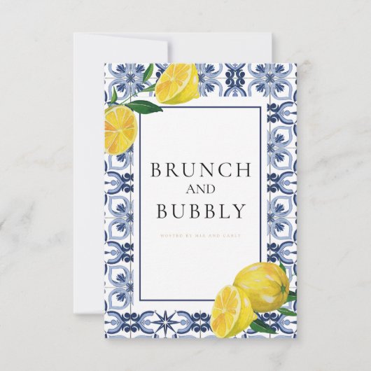Mediterrane citroen Vrijgezellenfeest Kaart (Voorkant)