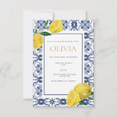 Mediterrane citroen Vrijgezellenfeest Kaart (Achterkant)