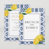 Mediterrane citroen Vrijgezellenfeest Kaart (Voorkant / Achterkant)