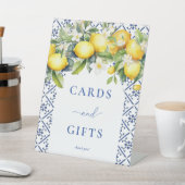 Mediterrane Citroen Vrijgezellenfeest Kaarten & Ge Reclamebord Met Voetstuk (Insitu)