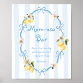 Mediterrane citroenblauwe bogen Momosa Bar Poster (Voorkant)