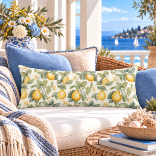 Mediterrane citroenbloesem citrus lichaamskussen