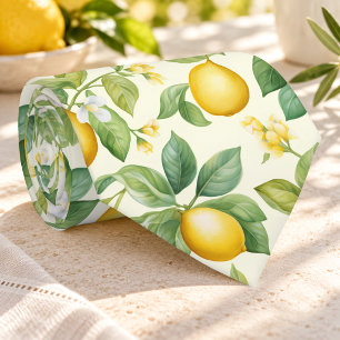 Mediterrane Citroenbloesem Citrus Stropdas