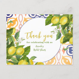 Mediterrane citroenbloesem Vrijgezellenfeest Briefkaart