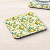 Mediterrane citroenbloesems Citrus Bier Onderzetter (Linkerzijde)