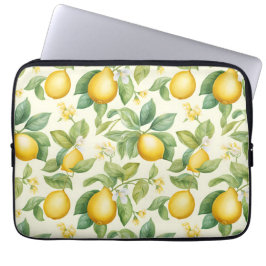 Mediterrane citroenbloesems Citrus Laptop Sleeve