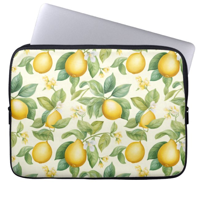 Mediterrane citroenbloesems Citrus Laptop Sleeve (Voorkant)