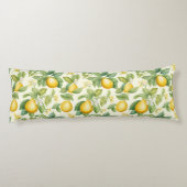 Mediterrane citroenbloesems Citrus Lichaamskussen (Achterkant)