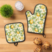 Mediterrane citroenbloesems Citrus Ovenwant & Pannenlap Set (Top down)