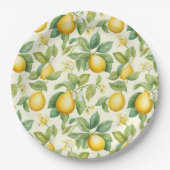 Mediterrane citroenbloesems Citrus Papieren Bordje (Voorkant)