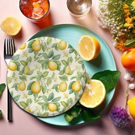 Mediterrane citroenbloesems Citrus Papieren Kommen