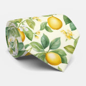 Mediterrane citroenbloesems Citrus Stropdas (Opgerold)