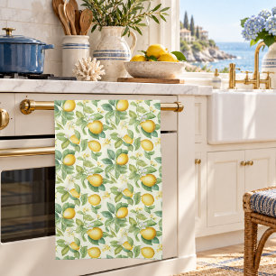Mediterrane citroenbloesems citrus theedoek