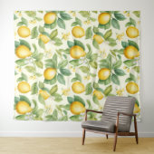 Mediterrane citroenbloesems citrus wandkleed (In Situ (horizontaal))