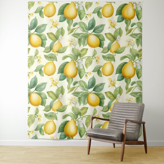 Mediterrane citroenbloesems citrus wandkleed (In situ)