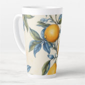 Mediterrane citroenboomgaard latte mok (Linkerhoek)