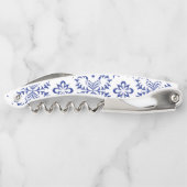 Mediterrane citroenen blauw mozaïek Tegel bruiloft Kurkentrekker (Achterkant)