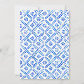 Mediterrane citroenen Blauwe Tegels Vrijgezellenfe Kaart (Achterkant)