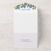 Mediterrane citroenen-bruiloft- all in one uitnodiging (Buitenkant)