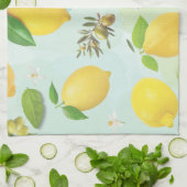 Mediterrane citroenen en olijven keukenhanddoek (Gevouwen)