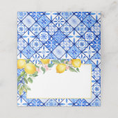 Mediterrane citroenen Italiaans Blauw Tegels Eetla Plaatskaartje (Buitenkant ongevouwen)