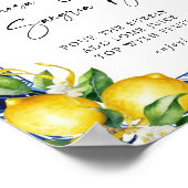 Mediterrane citroenen Mimosa Sangria Bar Sign Poster (Hoek)