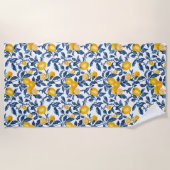 Mediterrane citroenen naadloos patroon strandlaken (Voorkant)