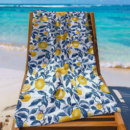 Mediterrane citroenen naadloos patroon strandlaken