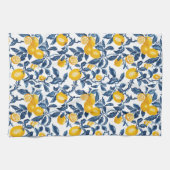 Mediterrane citroenen naadloos patroon theedoek (Horizontaal)