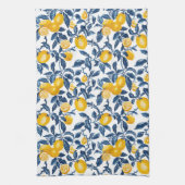 Mediterrane citroenen naadloos patroon theedoek (Verticaal)