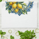 Mediterrane citroenen theedoek (Gevouwen)