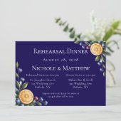 Mediterrane Citrus bruiloft repetitie diner Kaart (Staand voorkant)