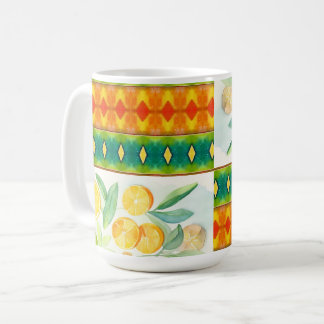Mediterrane Citrus Delight. Sinaasappel en citroen Koffiemok