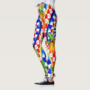 Mediterrane Citrus & Dolce Tegel Leggings