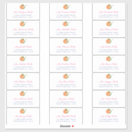 Mediterrane Citrus Pink Guest Envelope Adres Sticker