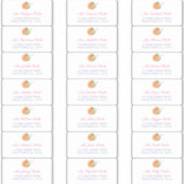 Mediterrane Citrus Pink Guest Envelope Adres Sticker (Voorkant)