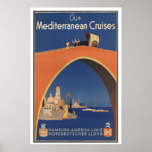 Mediterrane Cruise Reclameposter uit het verleden Poster