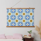 Mediterrane Decoratieve Tegel Patroon Hangend Wandkleed (Slaapkamer)