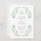 Mediterrane eenvoud | Olive Branch Wedding Kaart (Voorkant)