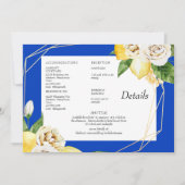 Mediterrane emons Floral Wedding Details Blue Kaart (Voorkant)
